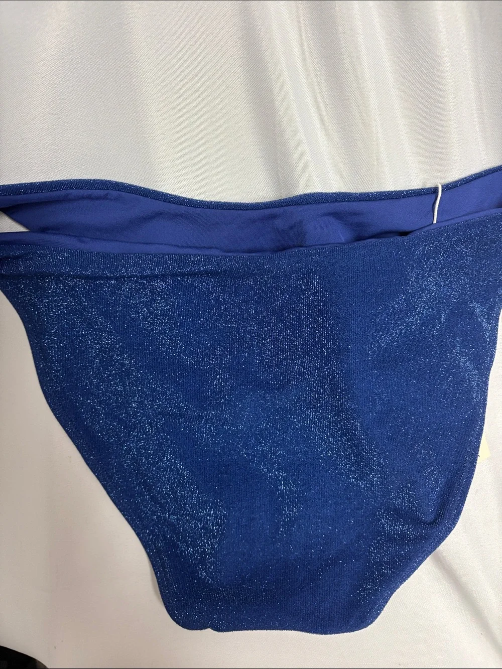 NWT Monday Swimwear Seychelles Modest Bottom Navy Shimmer Size VV 14/16